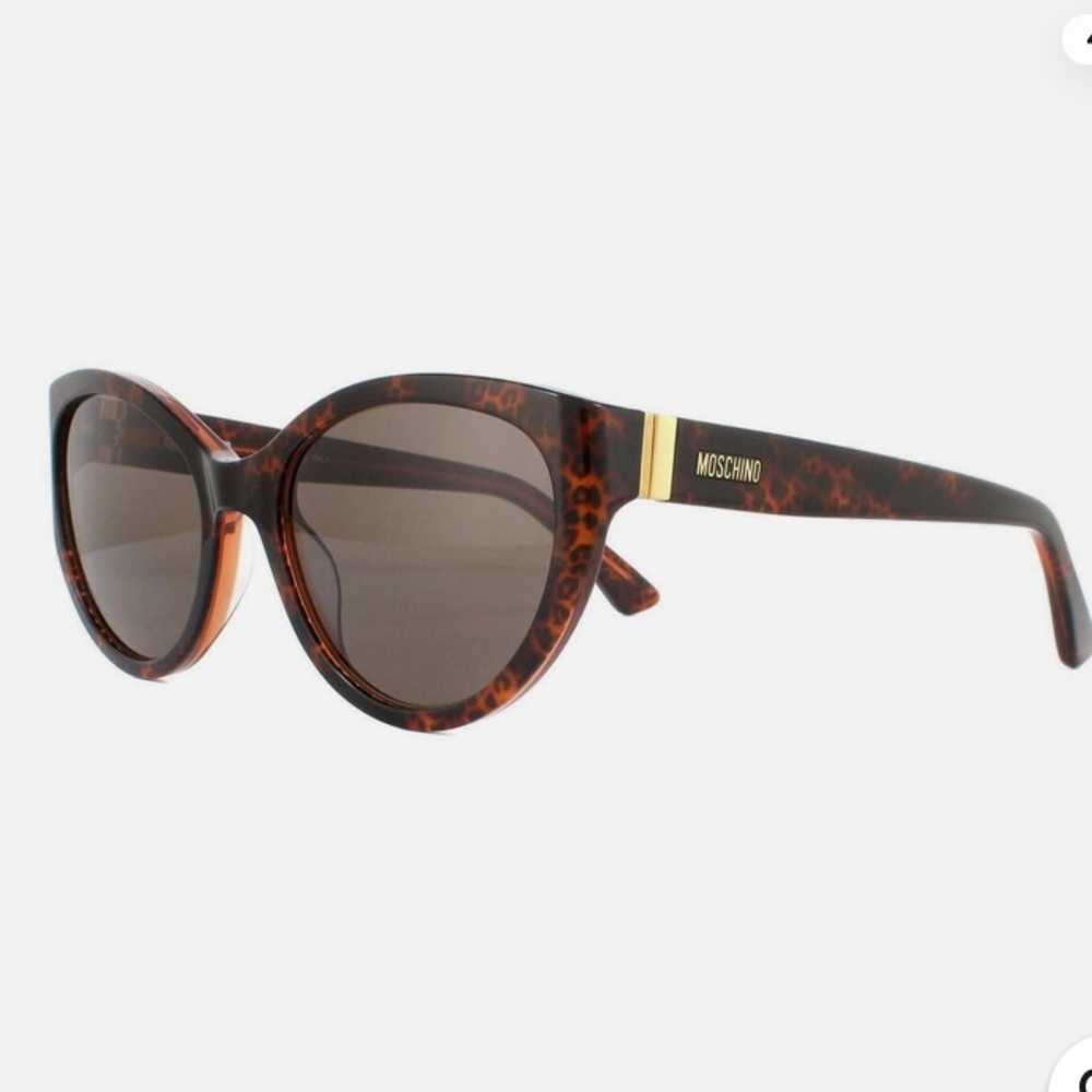 MOSCHINO Size 55mm 140mm Cat Eyed Sunglasses Havana